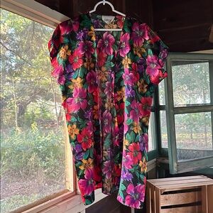 Vintage California Miss Floral Robe size Small